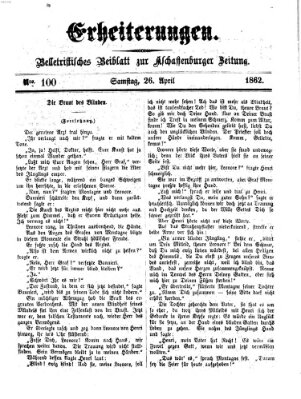 Erheiterungen (Aschaffenburger Zeitung) Samstag 26. April 1862