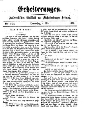 Erheiterungen (Aschaffenburger Zeitung) Donnerstag 1. Mai 1862