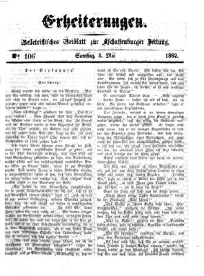 Erheiterungen (Aschaffenburger Zeitung) Samstag 3. Mai 1862