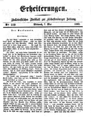 Erheiterungen (Aschaffenburger Zeitung) Mittwoch 7. Mai 1862