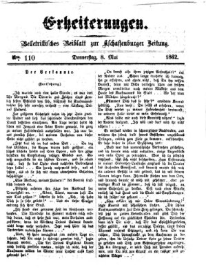 Erheiterungen (Aschaffenburger Zeitung) Donnerstag 8. Mai 1862