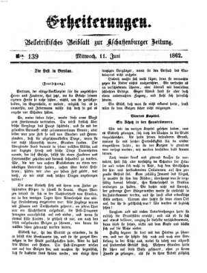 Erheiterungen (Aschaffenburger Zeitung) Mittwoch 11. Juni 1862