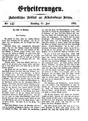 Erheiterungen (Aschaffenburger Zeitung) Samstag 21. Juni 1862