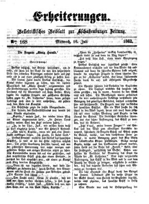 Erheiterungen (Aschaffenburger Zeitung) Mittwoch 16. Juli 1862