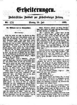 Erheiterungen (Aschaffenburger Zeitung) Montag 28. Juli 1862