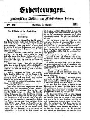 Erheiterungen (Aschaffenburger Zeitung) Samstag 2. August 1862