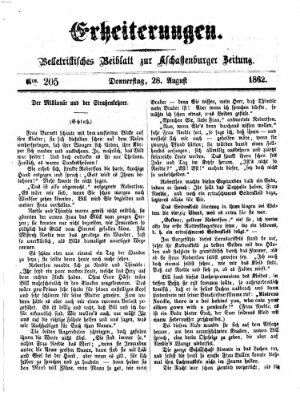 Erheiterungen (Aschaffenburger Zeitung) Donnerstag 28. August 1862