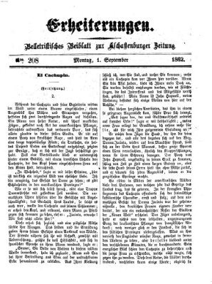 Erheiterungen (Aschaffenburger Zeitung) Montag 1. September 1862