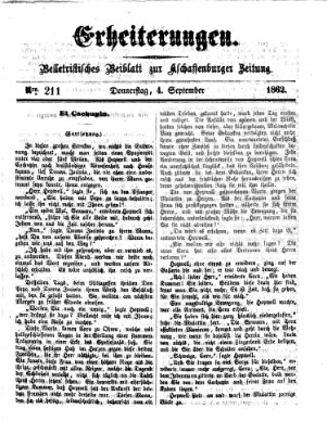 Erheiterungen (Aschaffenburger Zeitung) Donnerstag 4. September 1862