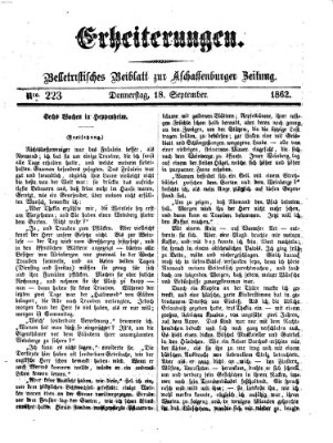 Erheiterungen (Aschaffenburger Zeitung) Donnerstag 18. September 1862