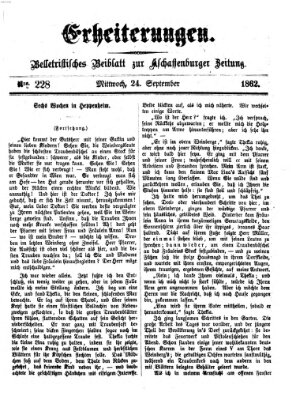 Erheiterungen (Aschaffenburger Zeitung) Mittwoch 24. September 1862