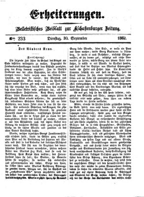 Erheiterungen (Aschaffenburger Zeitung) Dienstag 30. September 1862