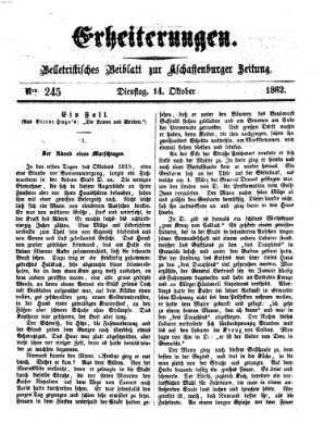 Erheiterungen (Aschaffenburger Zeitung) Dienstag 14. Oktober 1862