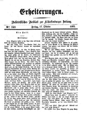 Erheiterungen (Aschaffenburger Zeitung) Freitag 17. Oktober 1862