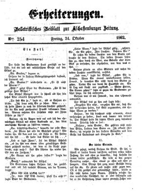 Erheiterungen (Aschaffenburger Zeitung) Freitag 24. Oktober 1862