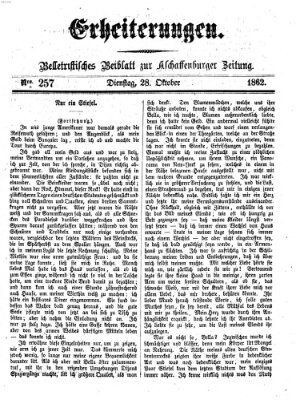 Erheiterungen (Aschaffenburger Zeitung) Dienstag 28. Oktober 1862