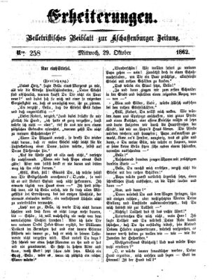 Erheiterungen (Aschaffenburger Zeitung) Mittwoch 29. Oktober 1862