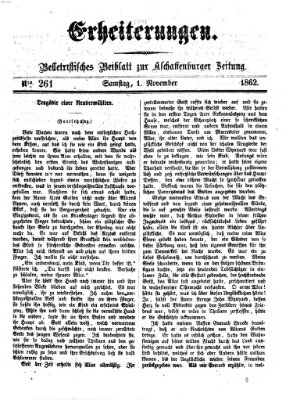 Erheiterungen (Aschaffenburger Zeitung) Samstag 1. November 1862