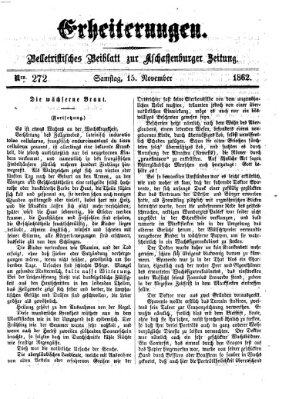 Erheiterungen (Aschaffenburger Zeitung) Samstag 15. November 1862