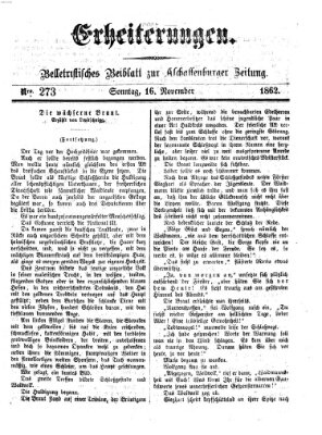 Erheiterungen (Aschaffenburger Zeitung) Sonntag 16. November 1862