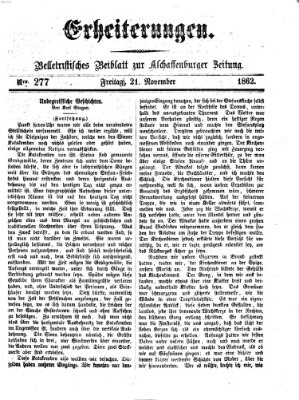 Erheiterungen (Aschaffenburger Zeitung) Freitag 21. November 1862