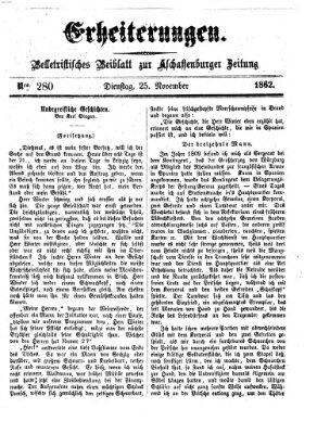 Erheiterungen (Aschaffenburger Zeitung) Dienstag 25. November 1862