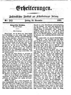 Erheiterungen (Aschaffenburger Zeitung) Freitag 28. November 1862