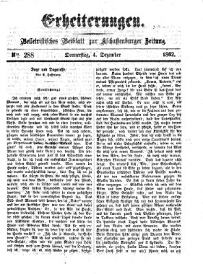 Erheiterungen (Aschaffenburger Zeitung) Donnerstag 4. Dezember 1862