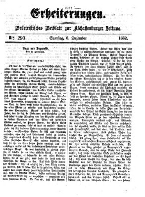 Erheiterungen (Aschaffenburger Zeitung) Samstag 6. Dezember 1862