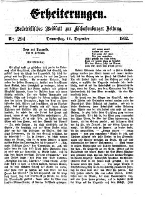 Erheiterungen (Aschaffenburger Zeitung) Donnerstag 11. Dezember 1862