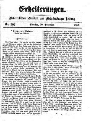 Erheiterungen (Aschaffenburger Zeitung) Samstag 20. Dezember 1862