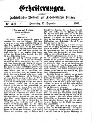 Erheiterungen (Aschaffenburger Zeitung) Donnerstag 25. Dezember 1862