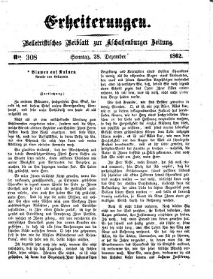 Erheiterungen (Aschaffenburger Zeitung) Sonntag 28. Dezember 1862