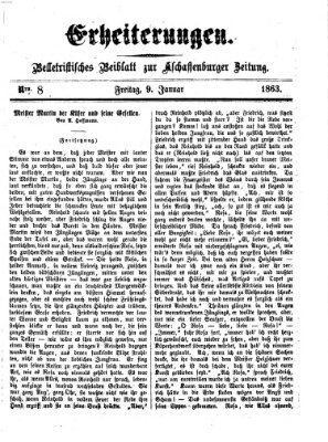 Erheiterungen (Aschaffenburger Zeitung) Freitag 9. Januar 1863