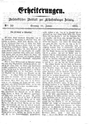 Erheiterungen (Aschaffenburger Zeitung) Sonntag 11. Januar 1863