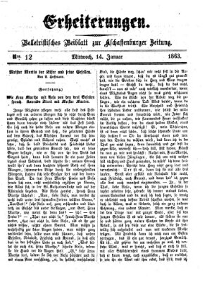 Erheiterungen (Aschaffenburger Zeitung) Mittwoch 14. Januar 1863