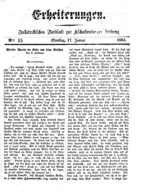 Erheiterungen (Aschaffenburger Zeitung) Samstag 17. Januar 1863