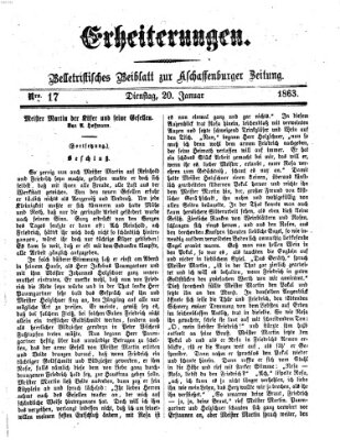 Erheiterungen (Aschaffenburger Zeitung) Dienstag 20. Januar 1863