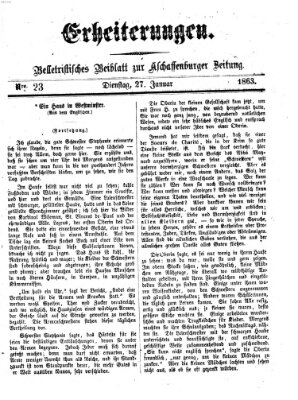 Erheiterungen (Aschaffenburger Zeitung) Dienstag 27. Januar 1863