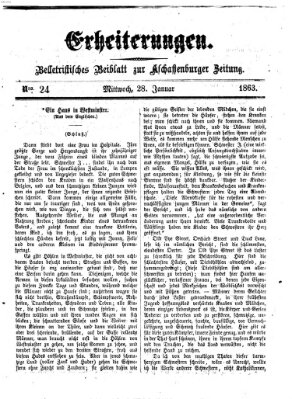 Erheiterungen (Aschaffenburger Zeitung) Mittwoch 28. Januar 1863