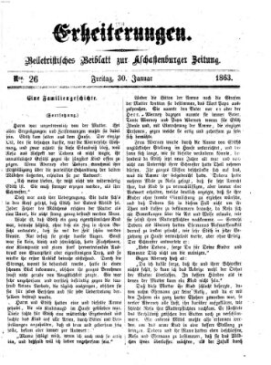 Erheiterungen (Aschaffenburger Zeitung) Freitag 30. Januar 1863