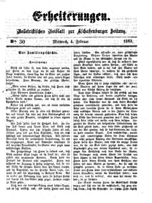 Erheiterungen (Aschaffenburger Zeitung) Mittwoch 4. Februar 1863