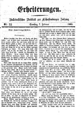 Erheiterungen (Aschaffenburger Zeitung) Samstag 7. Februar 1863