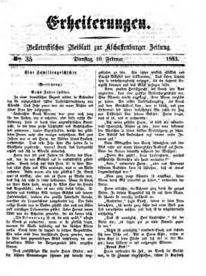 Erheiterungen (Aschaffenburger Zeitung) Dienstag 10. Februar 1863