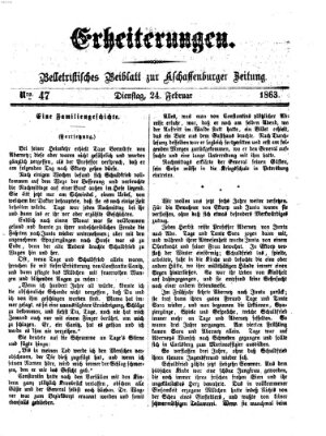 Erheiterungen (Aschaffenburger Zeitung) Dienstag 24. Februar 1863