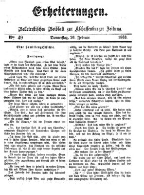 Erheiterungen (Aschaffenburger Zeitung) Donnerstag 26. Februar 1863