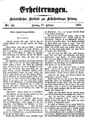 Erheiterungen (Aschaffenburger Zeitung) Freitag 27. Februar 1863