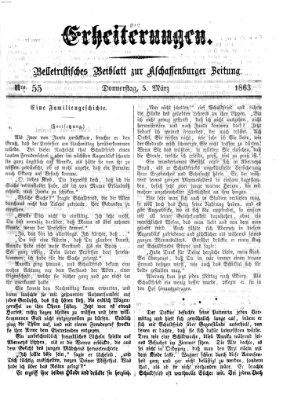 Erheiterungen (Aschaffenburger Zeitung) Donnerstag 5. März 1863