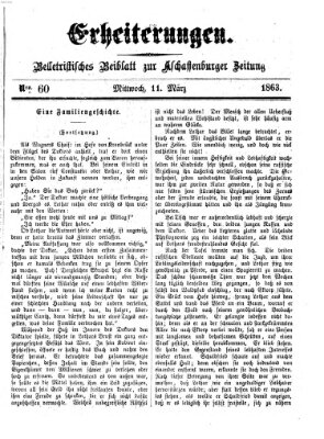 Erheiterungen (Aschaffenburger Zeitung) Mittwoch 11. März 1863