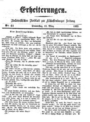 Erheiterungen (Aschaffenburger Zeitung) Donnerstag 12. März 1863